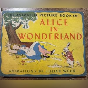 Rare Animated Picture Book of Alice in Wonderland spiral bound working moveable
